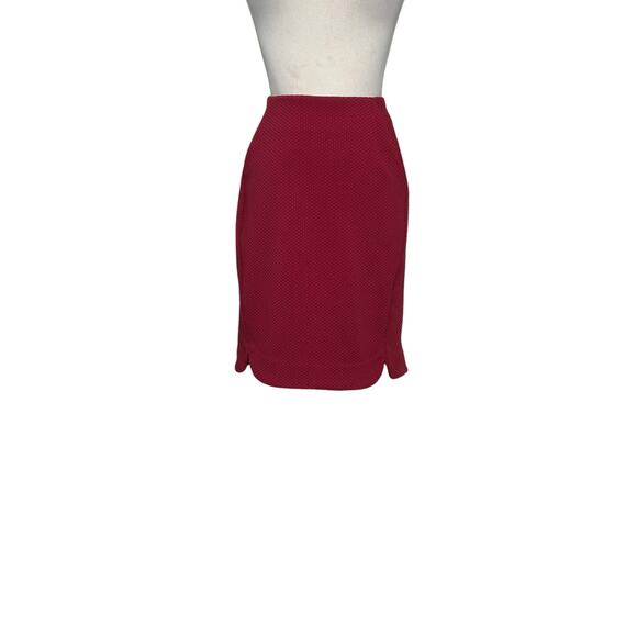 Lauren Conrad red textured pencil skirt size 2 - Picture 12 of 12